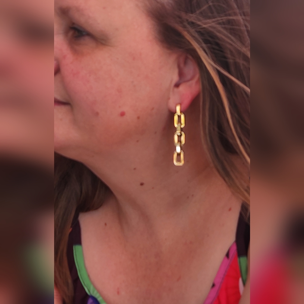 EDDIE BORGO Supra Chain Link Earrings NWT SALE 🤑 - Picture 4 of 9